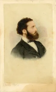 Chromolithography Prints: Portrait of Antoni Gaudi (1852-1926), 1878. Creator: Rovira, Leopoldo (ca. 1833-1895)