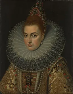 Pearl Earrings Prints: Portrait of Archduchess Isabella Clara Eugenia (1566-1633)
