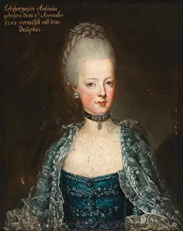 World History Prints: Portrait of Archduchess Maria Antonia (Marie-Antoinette) of Austria (1755-1793)