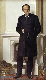 Hand In Coat Prints: Portrait of the architect F. Meldahl, 1882. Creator: Peder Severin Kroyer