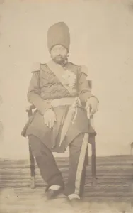 Pesce Collection: Portrait of Ardeshir Mirza, uncle of the king, 1840s-60s