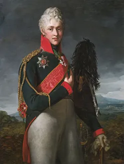 Portrait of Arkadi Alexandrovich Suvorov (1784-1811), Count Rymniksky, 1805. Artist: Mosnier, Jean Laurent (1743 / 44-1808)