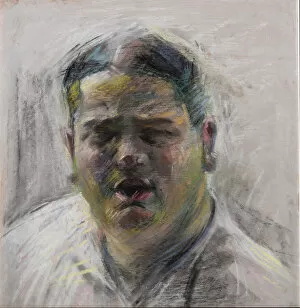 Pastel On Cardboard Collection: Portrait of Armando Mazza (1884-1964), 1909-1910. Creator: Boccioni, Umberto (1882-1916)