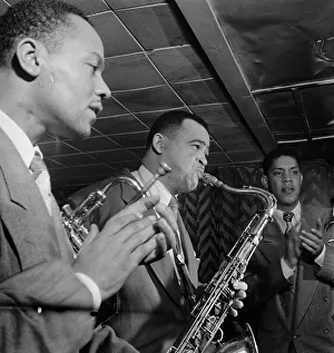 Solo Prints: Portrait of Arnett Cobb, Downbeat, New York, N.Y. 1946. Creator: William Paul Gottlieb