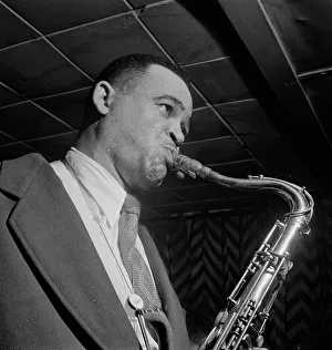Night Life Prints: Portrait of Arnett Cobb, Downbeat, New York, N.Y. 1946. Creator: William Paul Gottlieb