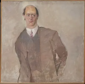 Schonberg Prints: Portrait of Arnold Schonberg, 1909. Creator: Oppenheimer, Max (1885-1954)