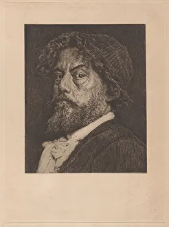 Heliogravure Prints: Portrait of the artist, about 1895. Creator: Marcellin-Gilbert Desboutin
