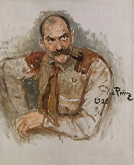 Repin Prints: Portrait of the artist Akseli Gallen-Kallela (1865-1931), 1920