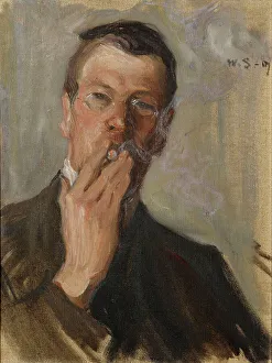 Vilho Sjostrom Prints: Portrait of the Artist Ali Munsterhjelm, 1907. Creator: Vilho Sjöström
