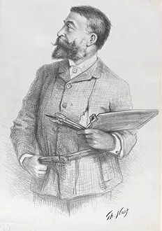 Painter Gallery: Portrait of the Artist, ca. 1884. ca. 1884. Creator: Thomas Nast