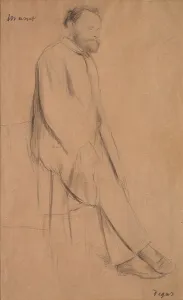 Pencil On Paper Prints: Portrait of the artist Édouard Manet (1832-1883)