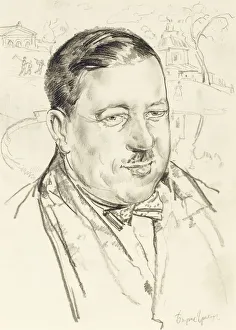 Grigoriev Prints: Portrait of the artist Ilya Mashkov. Artist: Grigoriev, Boris Dmitryevich (1886-1939)