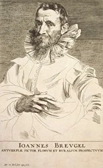 Sir Anthony Prints: Portrait of the artist Jan Brueghel the Younger (1601-1678)