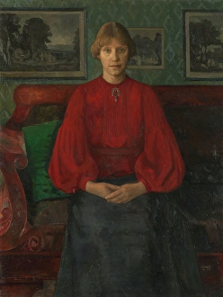 Wold Torne Oluf Prints: Portrait of the Artist Kris Laache Torne, 1899. Creator: Oluf Wold-Torne