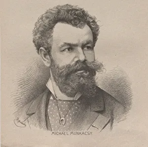 Schubert Prints: Portrait of the artist Mihaly von Munkacsy (1844-1900), 1880