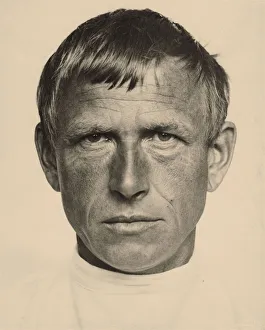 Portrait of the artist Otto Dix (1891-1969), ca 1933. Creator: Erfurth, Hugo (1874-1948)