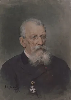 Portrait of the artist Pyotr P. Sokolov (1821-1899). Artist: Stepanov, Alexander Nikolaevich (1861-1911)
