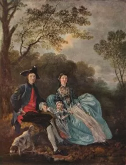 Portrait of the Artist with his Wife and Daughter, c1748. Artist: Thomas Gainsborough