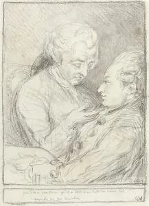 Gabriel Jacques De Saint Aubin Prints: Portrait of the Artist with His Younger Brother