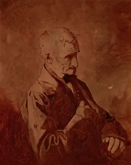 Artists Family Prints: Portrait of Artist's Father, 1872. Creator: Franciszek Tepa