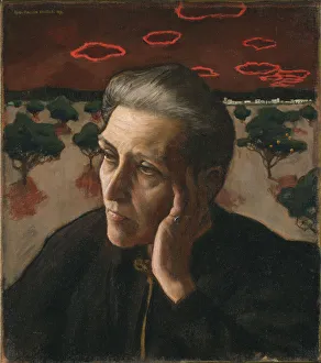 Akseli 1865 1931 Prints: Portrait of Artists Mother, 1896. Creator: Gallen-Kallela, Akseli (1865-1931)