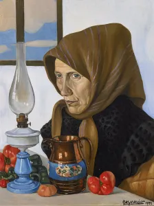 Magic Realism Prints: Portrait of Artists Mother, 1922
