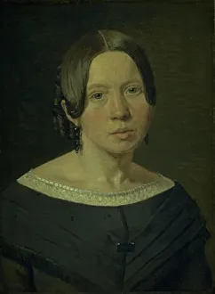 Kobke Christen Prints: Portrait of the Artist´s Sister-in-Law Johanne Elisabeth Kobke