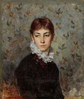 Ruffle Prints: Portrait of the Artist´s sister Miss Hilda Wiik, 1880. Creator: Maria Wiik