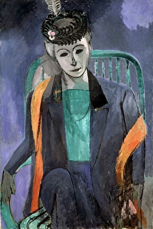 Portrait of the Artist's Wife, 1913. Creator: Henri Matisse. Portrait of the Artist's Wife, 1913. Creator: Henri Matisse