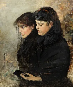 Birger Hugo Prints: Portrait of the Artist's Wife and Sister-in-Law
