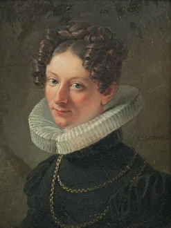 Gold Chain Prints: Portrait of the artist's wife Sofia Dorotea Sandberg née Kökeritz