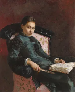 Portrait of the artists wife, Vera Repina, 1878. Artist: Repin, Ilya Yefimovich Portrait of the artists wife, Vera Repina, 1878. Artist: Repin, Ilya Yefimovich