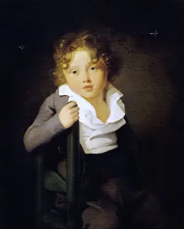 Open Collar Prints: Portrait of Ary Scheffer as a child, c1800. Creator: Johann Bernhard Scheffer