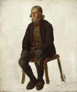 Tidemand Adolph Prints: Portrait of Asle Hermandson from Hallingdal, probably 1849. Creator: Adolph Tidemand