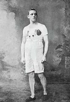 Track And Field Prints: Portrait of the athlete CA Bradley, 1896. Creator: Sellman & Co