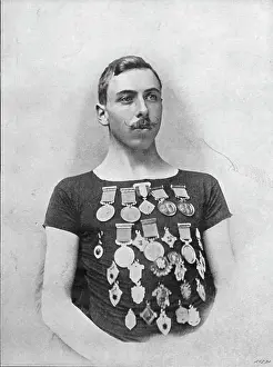 Melville Prints: Portrait of the athlete Fred E Bacon, 1896. Creator: GC Melville
