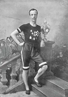 Champion Prints: Portrait of the athlete WJ Fowler, 1896. Creator: Symmons & Thiele