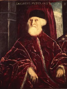 15th 16th Centuries Prints: Portrait of the attorney James Saranzo, painting by Tintoretto