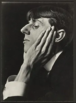 Evans Frederick Henry Hon Frps Prints: Portrait of Aubrey Beardsley, negative 1894; print later. Creator: Frederick Henry Evans