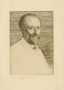 Legros Prints: Portrait of Auguste Poulet-Malassis (1825-1878). Creator: Legros, Alphonse (1837-1911)