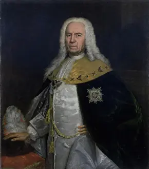1750s Prints: Portrait of A.Ushakov, the Head of the Secret Chancellery, 1750. Creator: Unknown