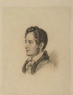 Portrait of the author Alexander Herzen (1812-1870), ca 1836. Artist: Vitberg, Alexander Lavrentievich (1787-1855) Portrait of the author Alexander Herzen (1812-1870), ca 1836. Artist: Vitberg, Alexander Lavrentievich (1787-1855)