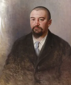 State Central Literary Museum Prints: Portrait of the author Alexander Kuprin (1870-1938), 1910