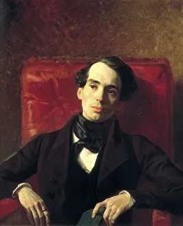 Portrait of the author Alexander Strugovshchikov, (1808-1878), 1840. Artist: Karl Briullov