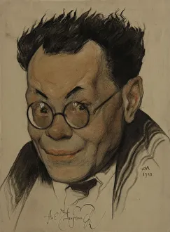 Portrait of the author Alexei M. Remizov (1877-1957), 1923. Artist: Andreev, Nikolai Andreevich (1873-1932) Portrait of the author Alexei M. Remizov (1877-1957), 1923. Artist: Andreev, Nikolai Andreevich (1873-1932)