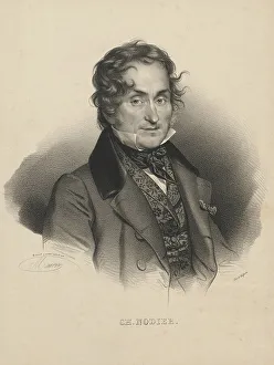 Delpech Prints: Portrait of the author Charles Nodier (1780-1877)