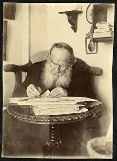 Portrait of the author Count Lev Nikolayevich Tolstoy (1828-1910)