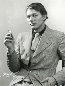 Sadness Prints: Portrait of the author Harry Martinson (1904-1978), 1933. Creator: Peter Pramm
