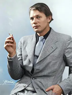 Nordic Museum Prints: Portrait of the author Harry Martinson (1904-1978), 1933. Creator: Peter Pramm