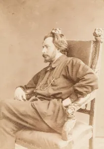 Andreyev Prints: Portrait of the author Leonid Andreyev (1871-1919), 1909
